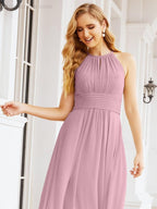 Keyhole Bridesmaid Dresses Sleeveless Formal Evening Party Prom Gowns 28043-numbersea