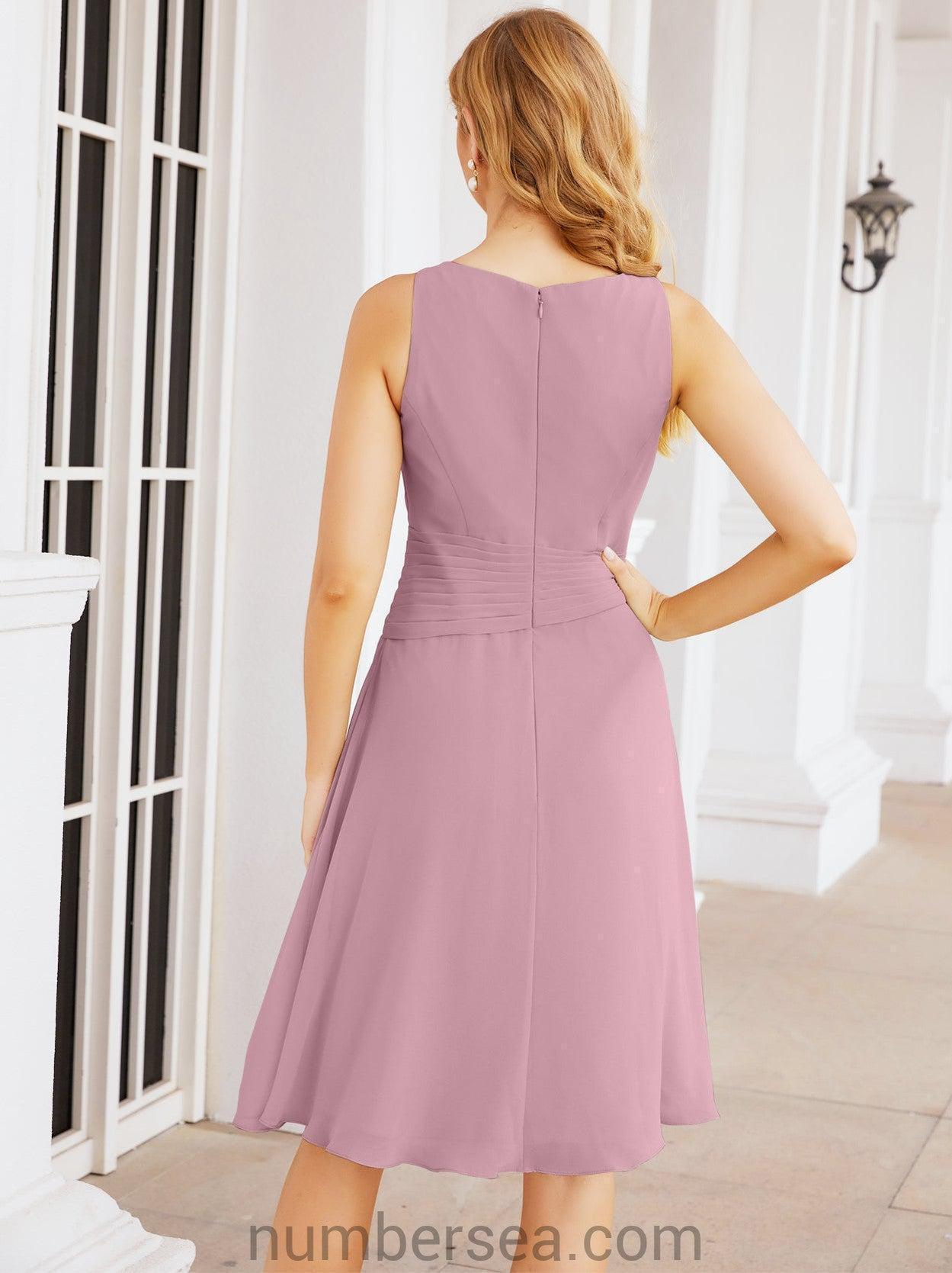 Numbersea Chiffon Mother Of The Bride Dresses Prom Dress For Wedding Guest Casual Pleated 28065