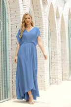 Numbersea Mother Of The Bride Dresses Plus Size V-Neck Floor Length Formal Prom Dress For Wedding