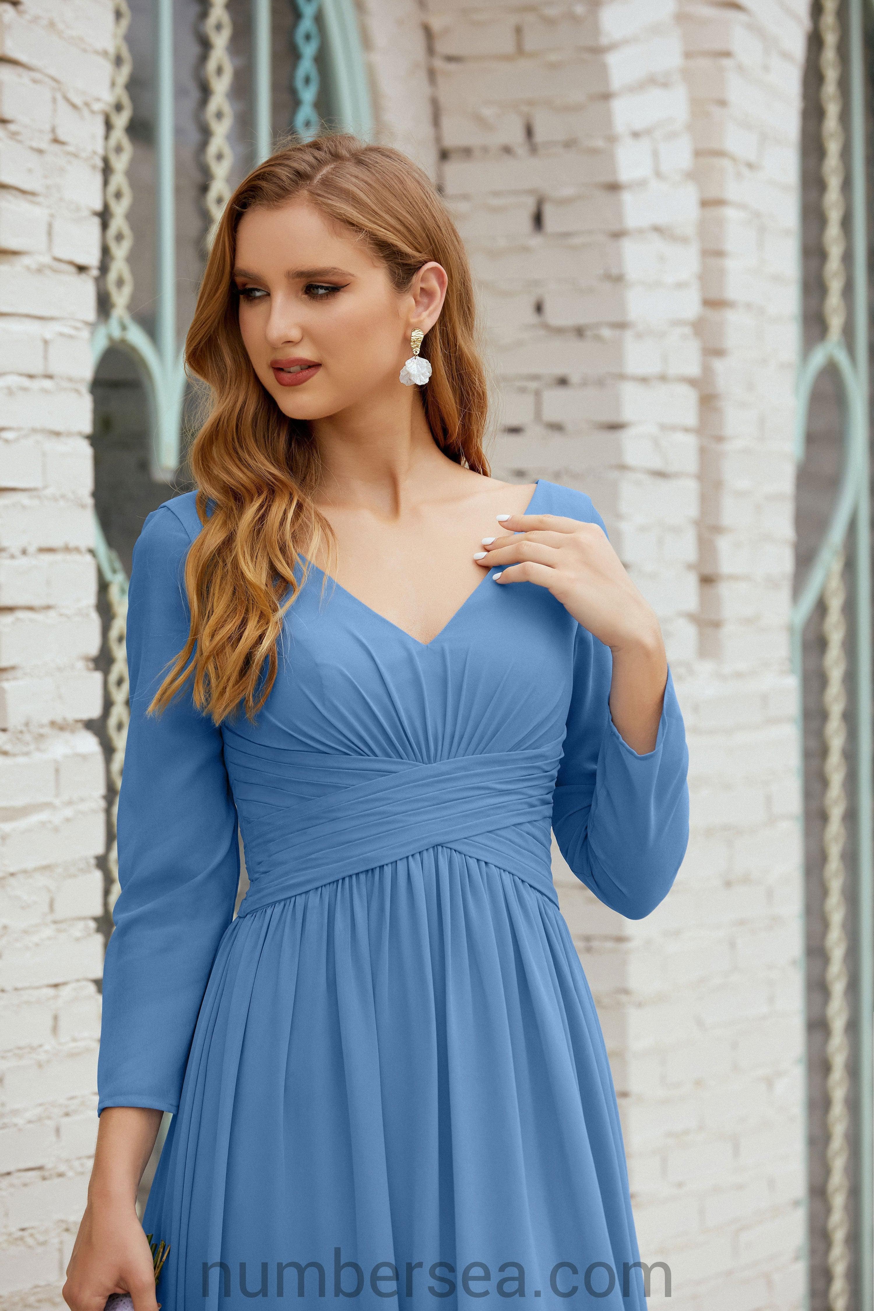 Numbersea Bridesmaid Dress Chiffon Formal Party Dress Evening Dress 28016-numbersea