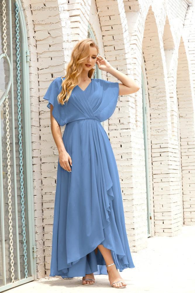 Numbersea Mother Of The Bride Dresses Plus Size V-Neck Floor Length Formal Prom Dress For Wedding