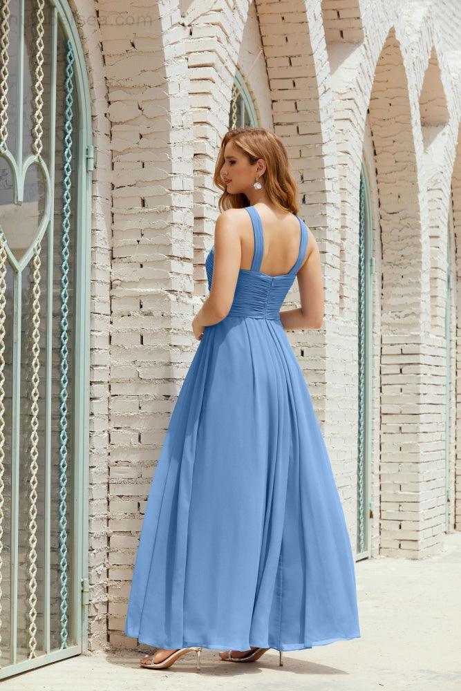 Halter Bridesmaid Dresses Formal Cocktail Prom Gown 28015-numbersea