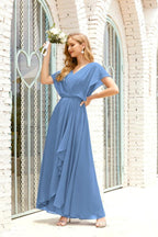 Numbersea Mother Of The Bride Dresses Plus Size V-Neck Floor Length Formal Prom Dress For Wedding