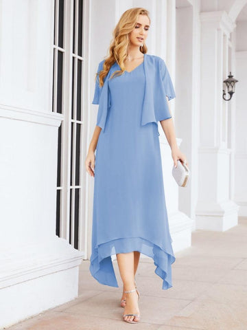 Numbersea Two-Piece A-line Mother of The Bride Dress Formal Party Gown Dress 28073 - numbersea