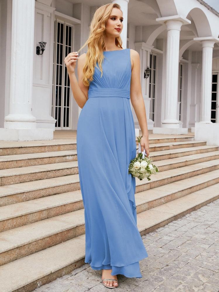 Numbersea Bridesmaid Dresses for Wedding Ruffles Long Formal Prom Gowns 28039-numbersea