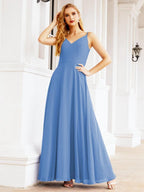 Numbersea Spaghetti Strap Bridesmaid Dresses V Neck Butterfly Back Fromal Evening Party Prom Gown 28036-numbersea