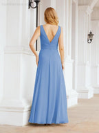 Numbersea Bridesmaid Dresses for Wedding Ruffles Long Formal Prom Gowns 28039-numbersea