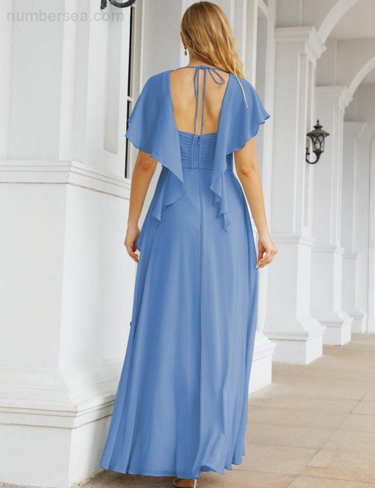 Numbersea Bridesmaid Dresses Backless Formal Prom Gowns for Evening Party Mother of The Bride Dress 28040-numbersea