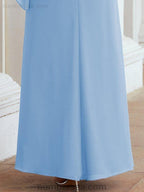 Numbersea Formal Party Gown Dress Long Chiffon Mother Of The Bride Dresses With Ruffle Cape 28026