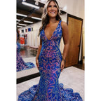Trumpet/Mermaid Gorgeous & Charming Halter Sleeveless Sequins Backless Prom Dress
