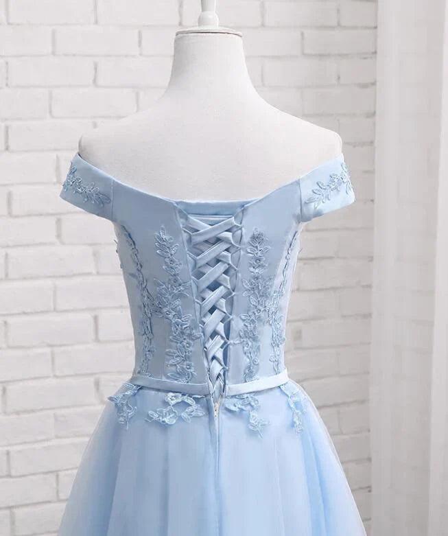 Schönes schulterfreies, kurzes Partykleid, süßes Homecoming-Kleid