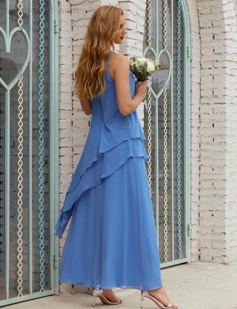 Chiffon Long Plus Size Mother Of Bride Dresses Formal Bridesmaid Prom Gown 28019