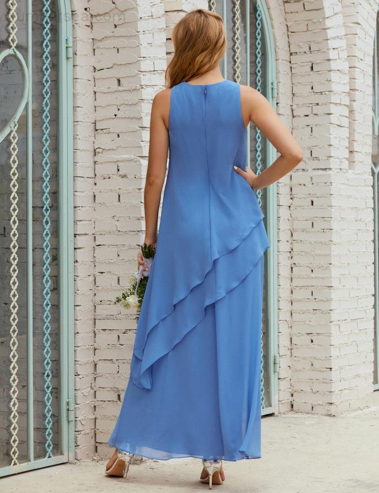 Chiffon Long Plus Size Mother Of Bride Dresses Formal Bridesmaid Prom Gown 28019