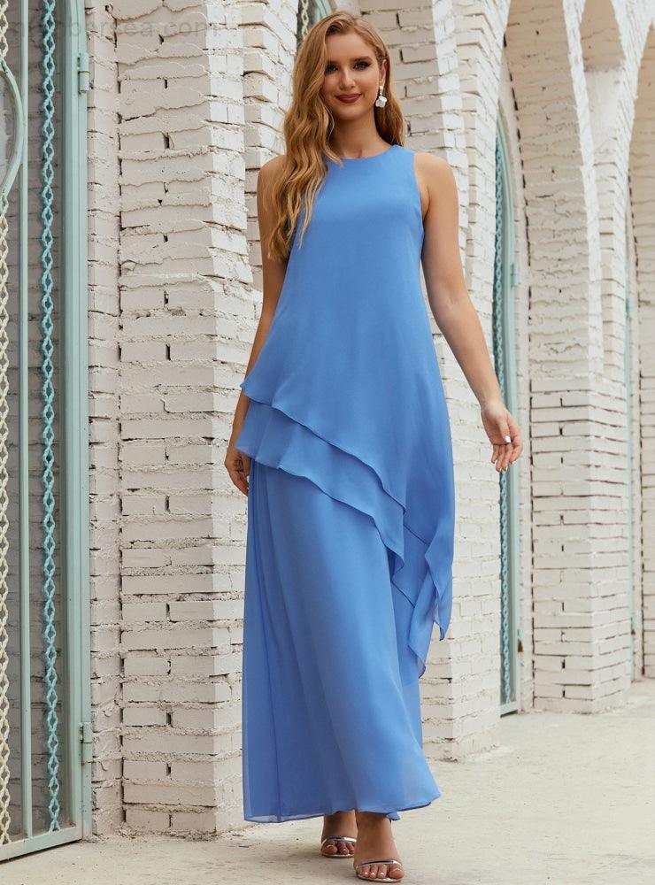 Chiffon Long Plus Size Mother Of Bride Dresses Formal Bridesmaid Prom Gown 28019