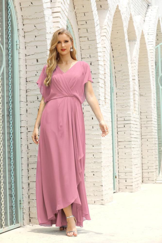 Numbersea Mother Of The Bride Dresses Plus Size V-Neck Floor Length Formal Prom Dress For Wedding