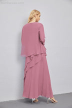 Mother of Bride Dresses with Open Front Lightweight Cardigan Formal Prom Gown 28081-numbersea