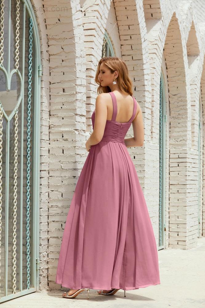 Halter Bridesmaid Dresses Formal Cocktail Prom Gown 28015-numbersea