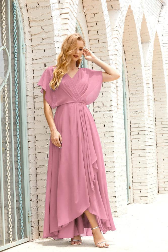 Numbersea Mother Of The Bride Dresses Plus Size V-Neck Floor Length Formal Prom Dress For Wedding