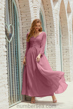 Numbersea Bridesmaid Dress Chiffon Formal Party Dress Evening Dress 28016-numbersea