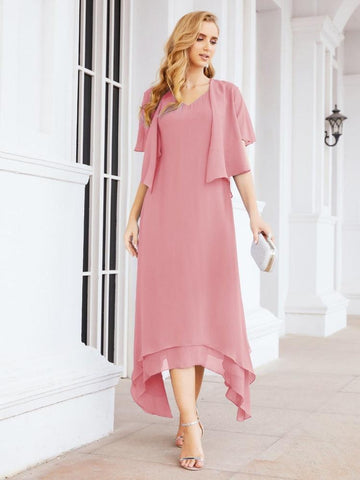 Numbersea Two-Piece A-line Mother of The Bride Dress Formal Party Gown Dress 28073 - numbersea