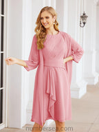 Numbersea Chiffon Mother Of The Bride Dresses Prom Dress For Wedding Guest Casual Pleated 28065
