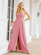Numbersea Women's One Shoulder Formal Prom Gowns for Mother of The Bride Side Slit Bridesmaid Dresses 28052-numbersea