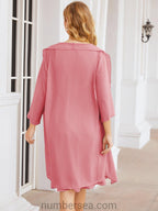 Numbersea Chiffon Mother Of The Bride Dresses Prom Dress For Wedding Guest Casual Pleated 28065