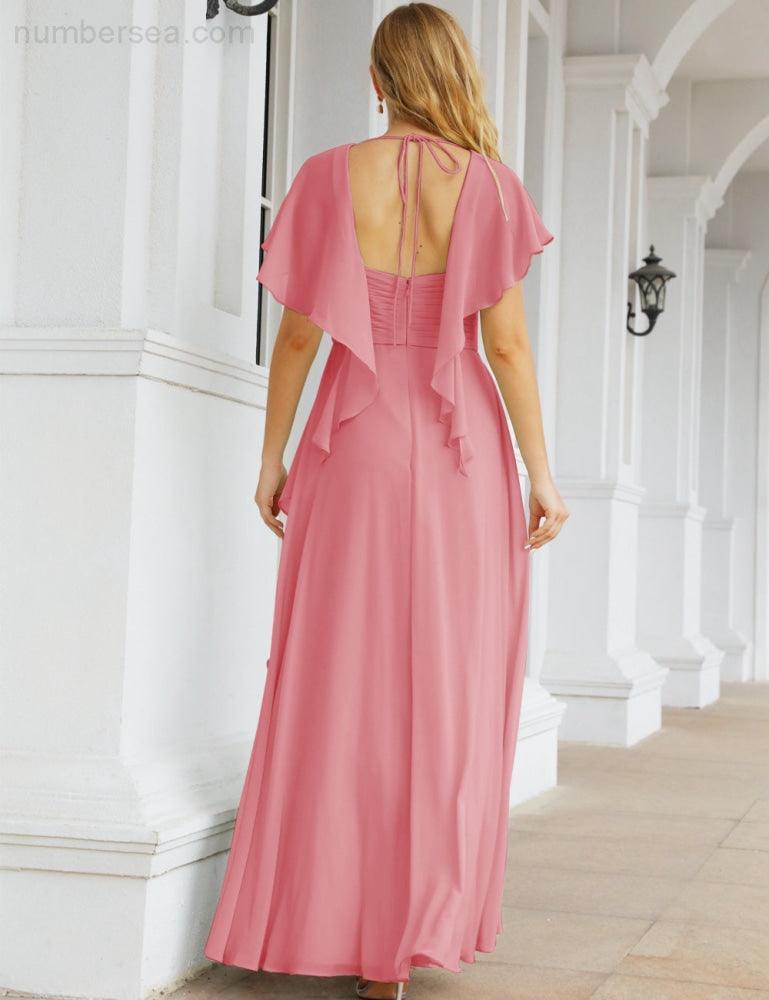 Numbersea Bridesmaid Dresses Backless Formal Prom Gowns for Evening Party Mother of The Bride Dress 28040-numbersea