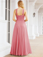 Numbersea Crisscross Halter Bridesmaid Dresses for Party Wedding Evening Prom Maxi Ball Gowns 28053-numbersea