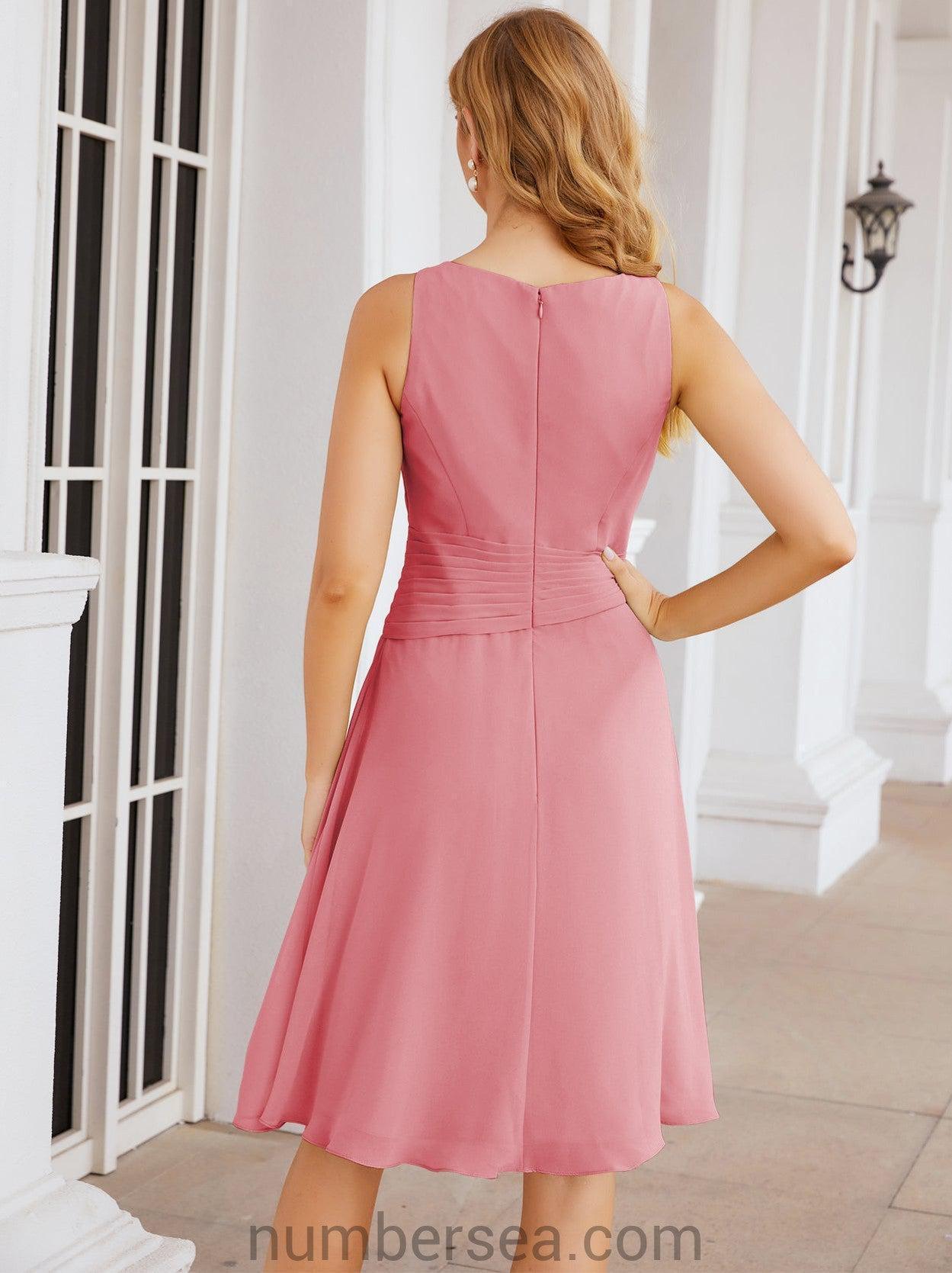 Numbersea Chiffon Mother Of The Bride Dresses Prom Dress For Wedding Guest Casual Pleated 28065