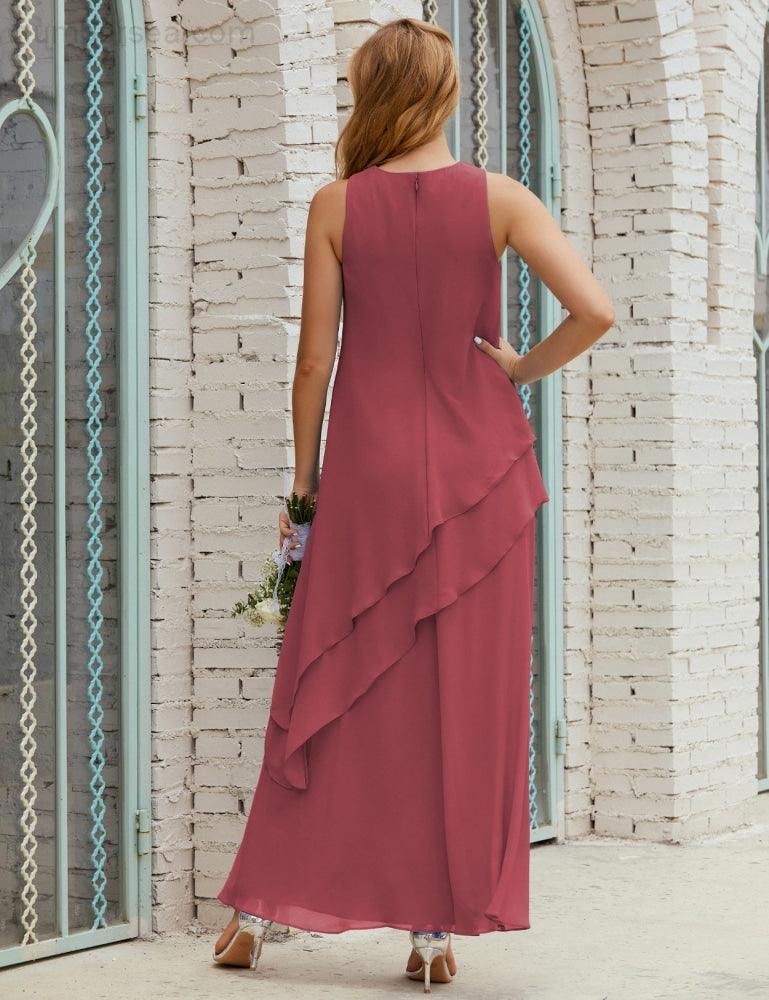 Chiffon Long Plus Size Mother Of Bride Dresses Formal Bridesmaid Prom Gown 28019