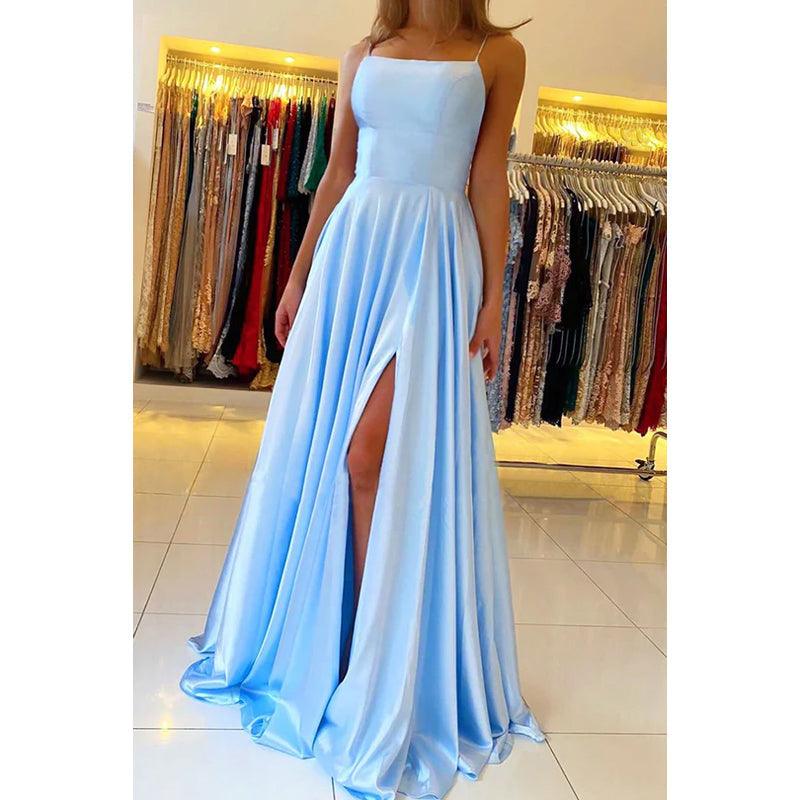 Etui-Linie/Säule Träger Satin Falten Ärmellos Ball Abendkleid Formal