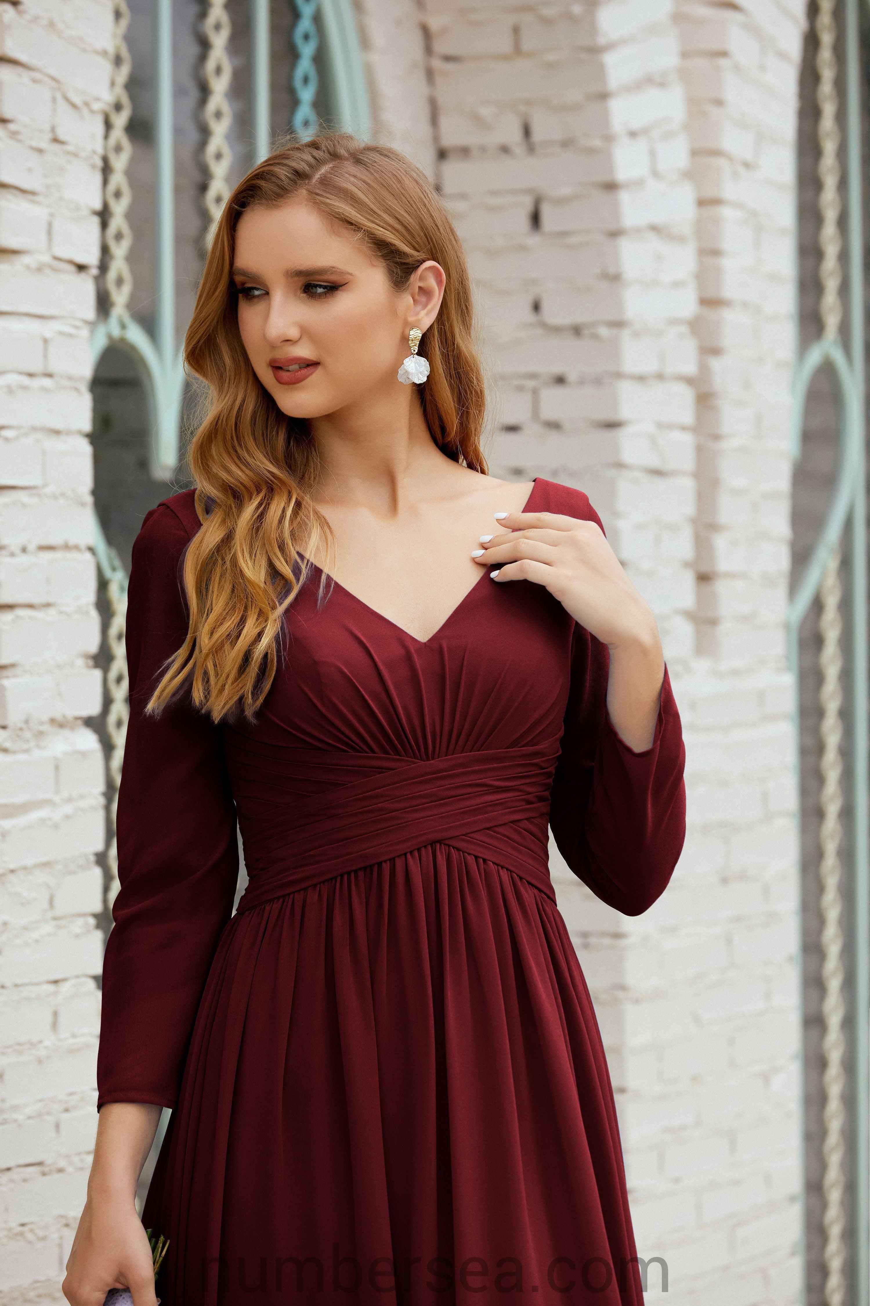 Numbersea Bridesmaid Dress Chiffon Formal Party Dress Evening Dress 28016-numbersea