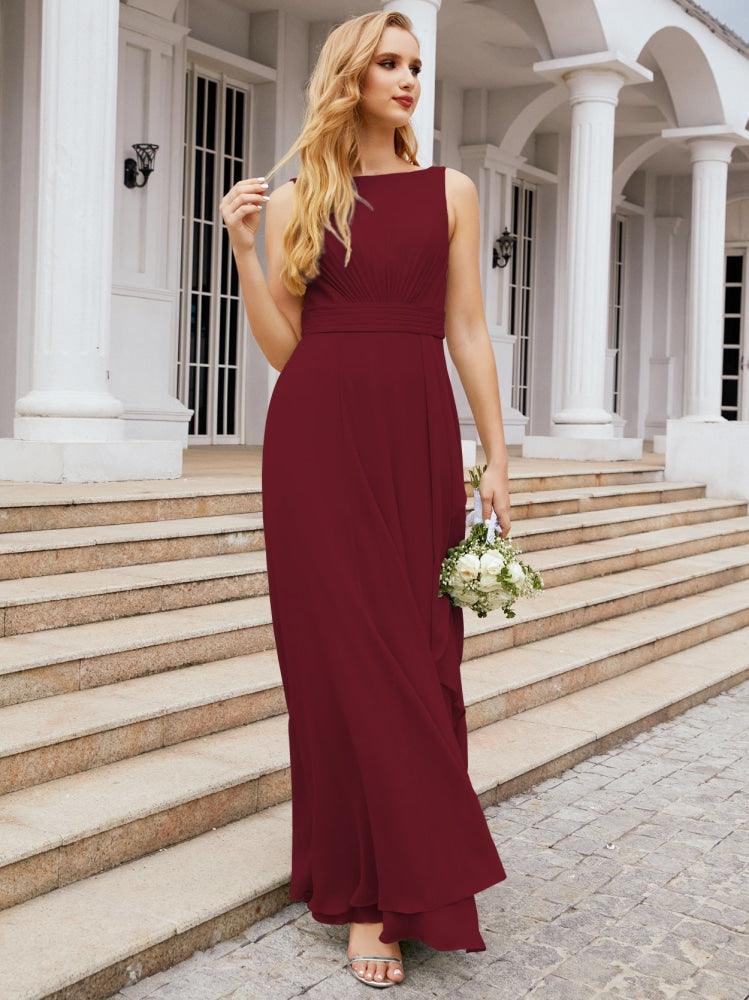 Numbersea Bridesmaid Dresses for Wedding Ruffles Long Formal Prom Gowns 28039-numbersea