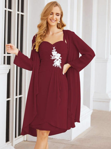 Robes de mariée Numbersea pour la mère de la mariée avec appliques en dentelle pour les invités du mariage 28066 
