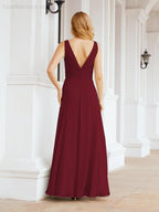 Numbersea Bridesmaid Dresses for Wedding Ruffles Long Formal Prom Gowns 28039-numbersea