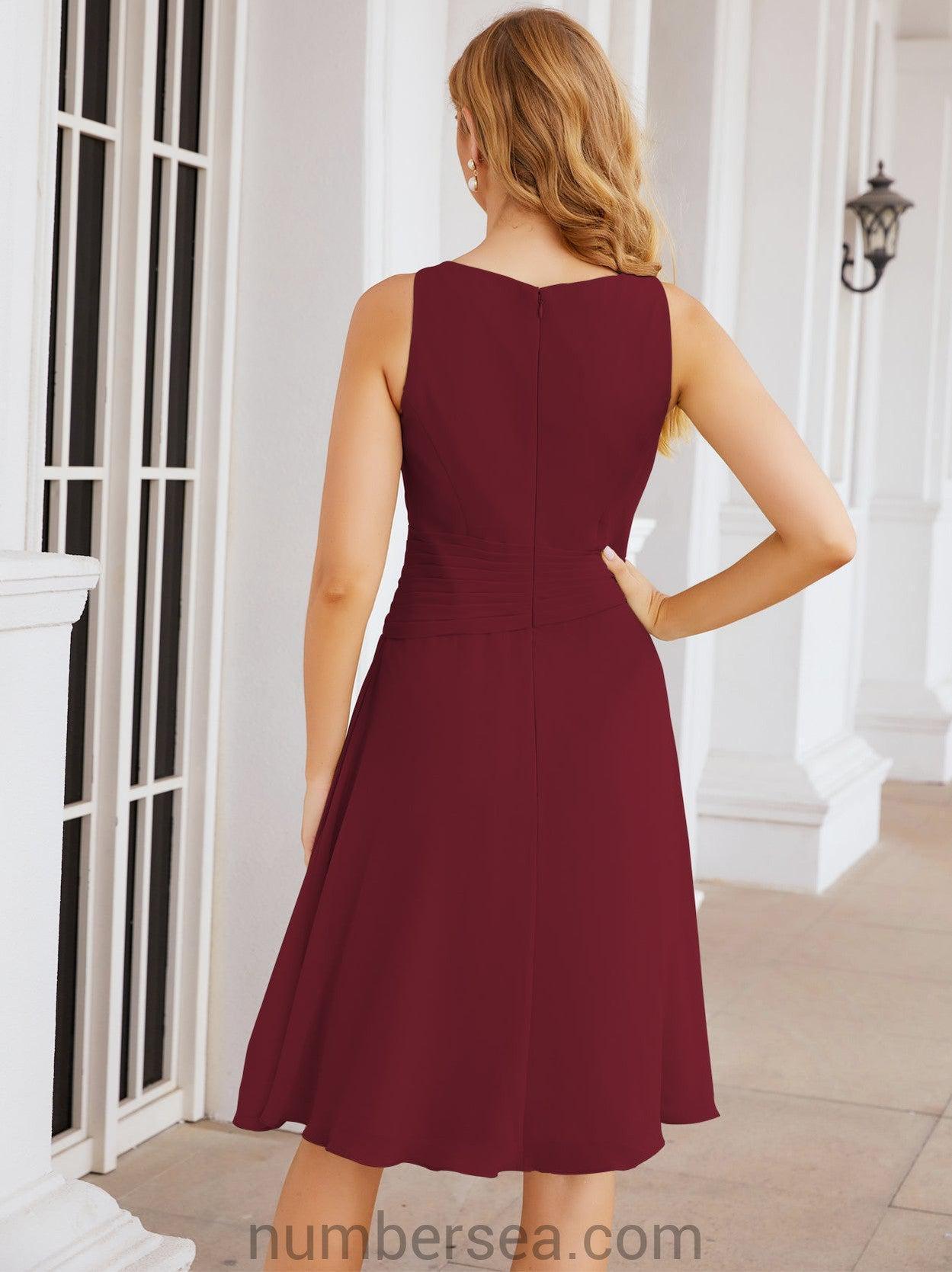 Numbersea Chiffon Mother Of The Bride Dresses Prom Dress For Wedding Guest Casual Pleated 28065