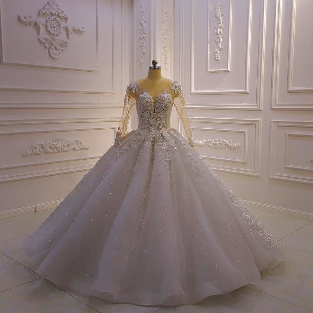 NB457 100% Real Photos Wedding Dress Factory Custom Made Luxury Wedding Dress New - numbersea