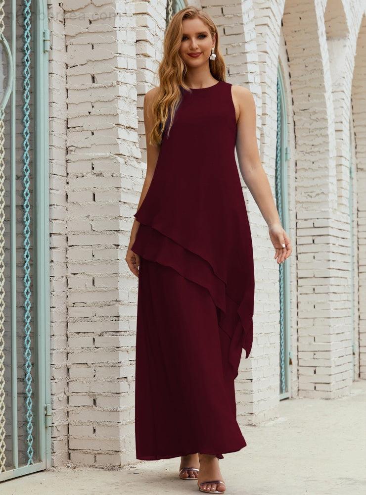 Chiffon Long Plus Size Mother Of Bride Dresses Formal Bridesmaid Prom Gown 28019