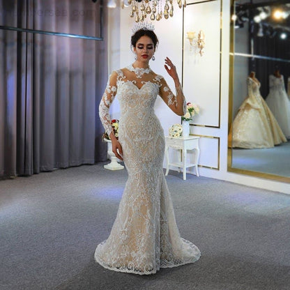 NB3771 Beautiful Mermaid Wedding Dress 2022 Africa Bridal Wedding Dress Real Work Photo - numbersea