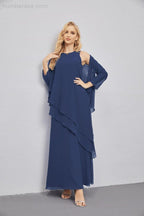 Mother of Bride Dresses with Open Front Lightweight Cardigan Formal Prom Gown 28081-numbersea
