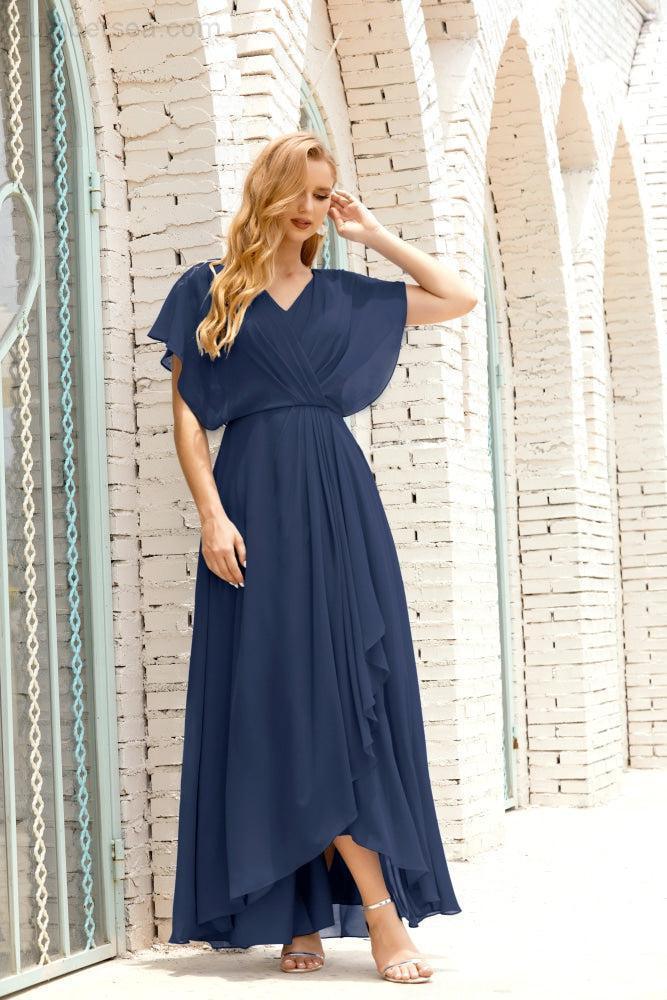 Numbersea Mother Of The Bride Dresses Plus Size V-Neck Floor Length Formal Prom Dress For Wedding