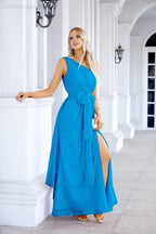 Ladies Chiffon One Shoulder Bridesmaid Evening Dress Wedding Party Evening Dress 28133-numbersea