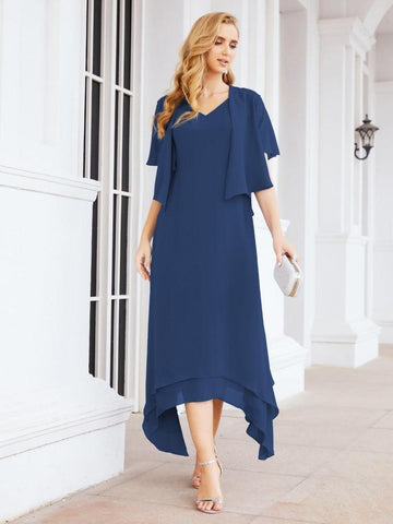 Numbersea Two-Piece A-line Mother of The Bride Dress Formal Party Gown Dress 28073 - numbersea