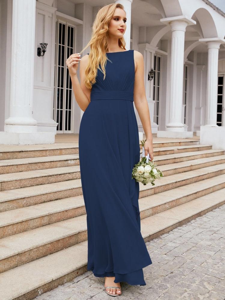Numbersea Bridesmaid Dresses for Wedding Ruffles Long Formal Prom Gowns 28039-numbersea