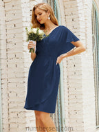 Homecoming Dresses Knee Length Sleeveless Prom Gowns 28021 Navy Blue