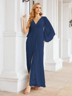 Numbersea Bridesmaid Dresses with Split for Wedding Party Flutter Sleeves 28045-numbersea