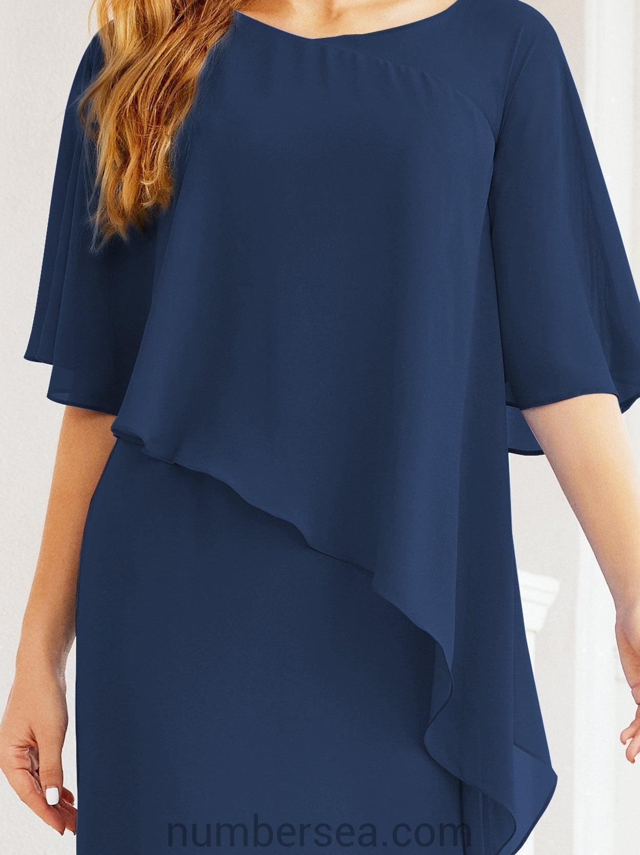 Numbersea Formal Party Gown Dress Long Chiffon Mother Of The Bride Dresses With Ruffle Cape 28026