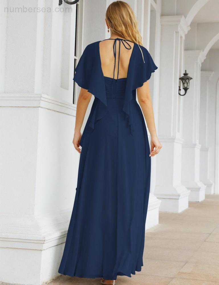 Numbersea Bridesmaid Dresses Backless Formal Prom Gowns for Evening Party Mother of The Bride Dress 28040-numbersea