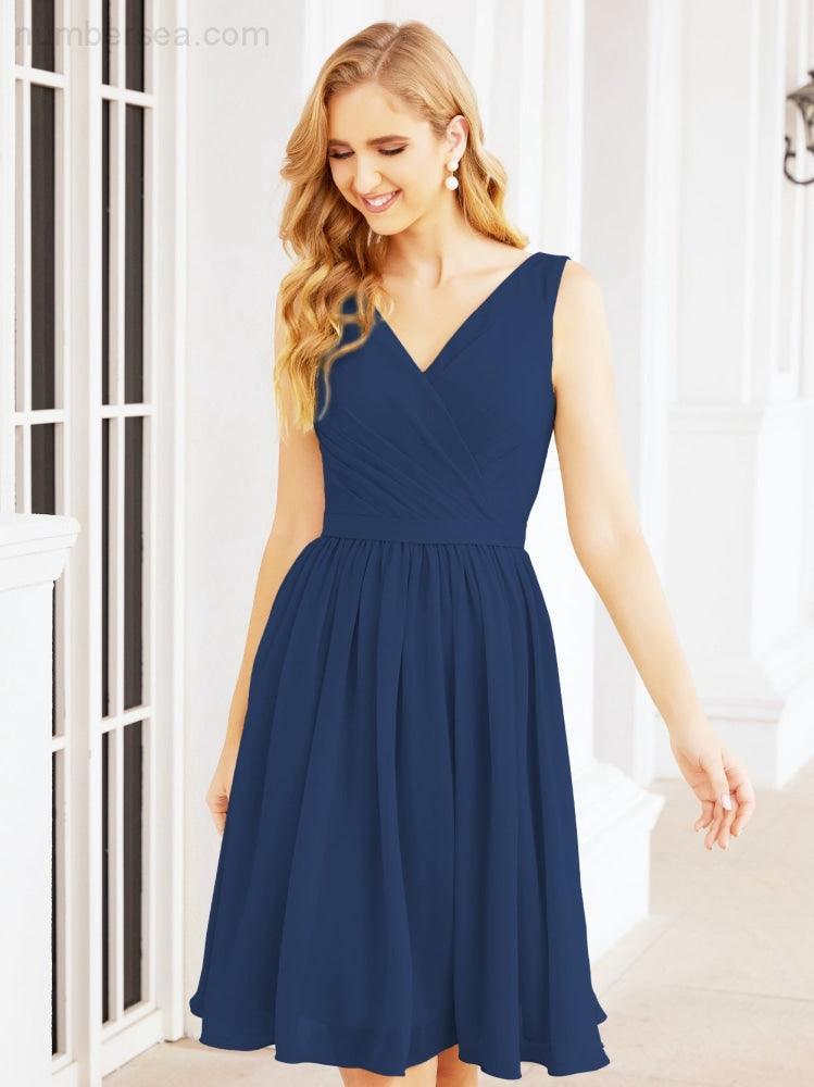 Numbersea Homecoming Dresses Knee Length Skirt V Back 28062